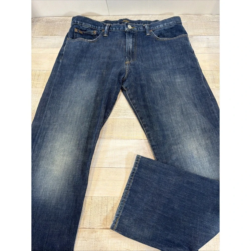 Polo Ralph Lauren Men's Dark wash denim jeans classic fit 100% cotton size 34x32